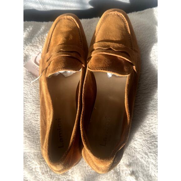 NEW Lamica Zuena Womens Driver Suede Penny Loafers Size 9.5/40 Women's Italian - Picture 6 of 7